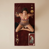 Burgundy Leopard Grip Towel