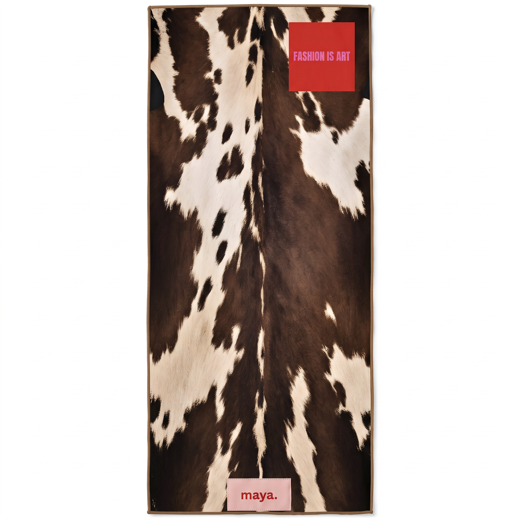 Cowprint Grip Mat Towel