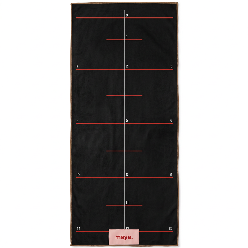 Perform Black Grid Mat Towel