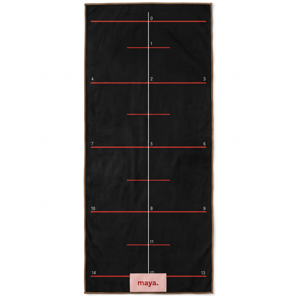 Perform Black Grid Mat Towel